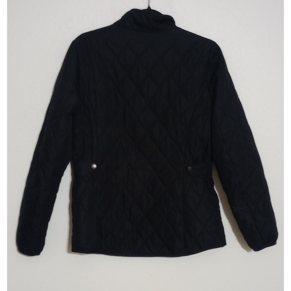 Eddie Bauer Womens Black Quilted Full Zip Lightweight Jacket Size M